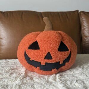 2025 Jack O Lantern (Pumpkin) Shaped Sherpa Pillow Halloween